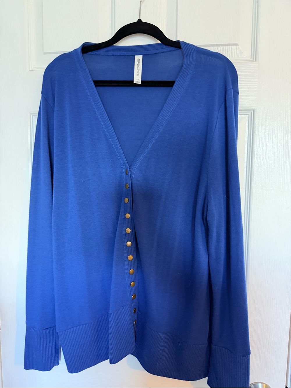 Dusty Blue V-Neck Cardigan